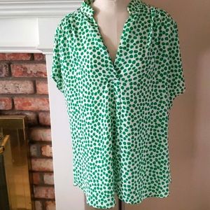 FUN Green Apple Blouse